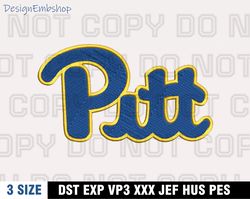 pittsburgh panthers embroidery designs , ncaa logo embroidery files, machine embroidery pattern