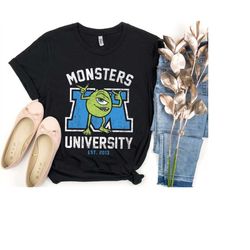 retro disney monsters university mike wazowski shirt, disneyland gift, unisex t-shirt birthday gift hoodie sweatshirt ad