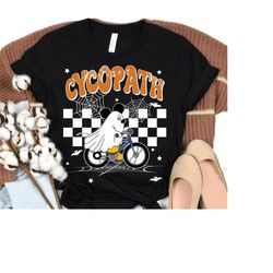 cycopath mickey mouse boo riding bicycle checkerboard shirt, mickey spooky halloween shirt, mickey's not so scary hallow