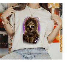 star wars chewbacca beauty portrait t-shirt, star wars disneyland family trip vacation gift unisex adult shirt kid tee