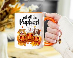 autumn dog mug, fall mug, pumpkin patch mug, cute fall mug, fall decor,thanksgiving gift, custom dog mug, halloween mug,