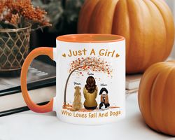 custom dog mug, personalized dog mom mug, fall mugs, fall coffee mug, dog mom gifts, thanksgiving gift for dog lover, au