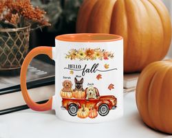 custom dog mug, personalized fall dog mug, fall mug, dog lovers gift, fall dog camping mug, fall decor, fall gift, autum