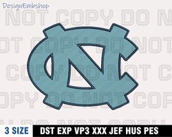 north carolina tar heels embroidery designs, ncaa logo embroidery files, machine embroidery pattern