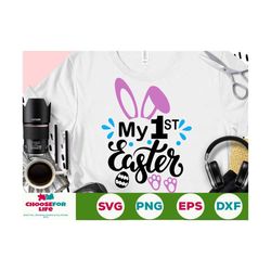 my first easter svg easter baby svg baby girl easter svg happy easter svg cute easter bunny ears svg png cricut cut file