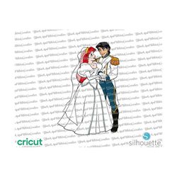 ariel and eric svg, layered svg, cricut, cut file, cutting file, clipart, png, silhouette