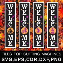 halloween porch signs mini bundle svg | welcome