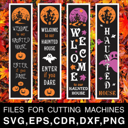 haunted house | halloween porch signs svg | mini bundle