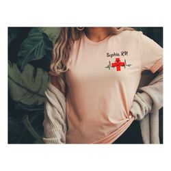 plus, custom nurse shirt, personalized nurse shirt, personalized rn gift, nurse pocket names, rn nurse shirt, nursing st