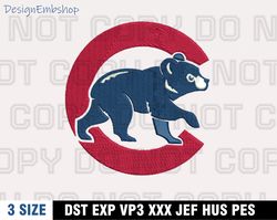 chicago cubs embroidery designs, mlb logo embroidery files, machine embroidery pattern