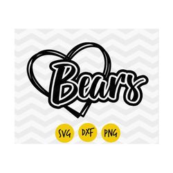 bears svg, bears heart svg, bears pride, bears cut file, love bears png, dxf, sublimation, digital vector, instant downl