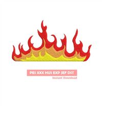 fire flames embroidery design, embroidery file, machine embroidery design, embroidery pattern file, campfire, wildfire,