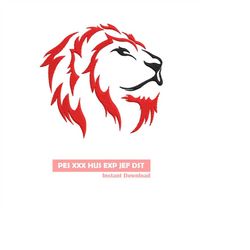 lion head embroidery design, embroidery file, machine embroidery design, embroidery pattern file, lion, cartoon, funny,