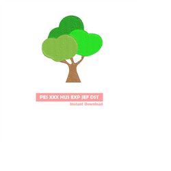 tree embroidery design, embroidery file, machine embroidery design, embroidery pattern file, tree, trees, green, forest,