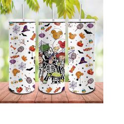 halloween skeletons 20oz skinny tumbler png, trick or treat, spooky season, pumpkin png, halloween png, fall png, hallow