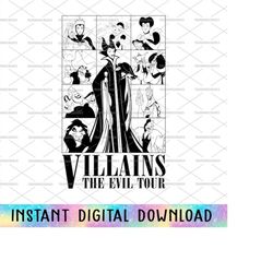 villains tour svg, villains wicked, spooky season, trick or treat svg, bad girls, happy halloween png, family trip svg,