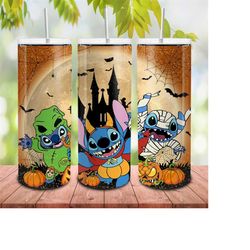 happy halloween 20oz skinny tumbler png, trick or treat, bats spider wed halloween, halloween tumbler wrap png, pumpkin