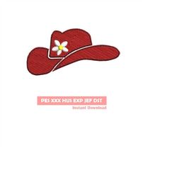 hat embroidery design, embroidery file, machine embroidery design, embroidery pattern file, cowgirl hat, cowboy hat