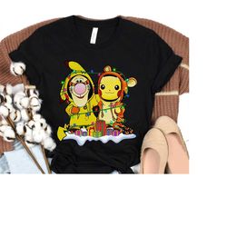 Disney Tigger And Friends Christmas Lights Gifts, Tigger Christmas Costume, Disneyland Christmas Family Matching Tee, Ch