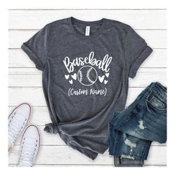 custom baseball shirt, baseball mama shirt, trendy baseball shirt, baseball sport tee, supportive grandma tee, personali