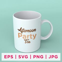 afternoon party tea tea lover quote stickers design