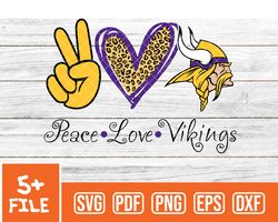 Minnesota Vikings Svg , Peace Love  NfL Svg, Team Nfl Svg 21