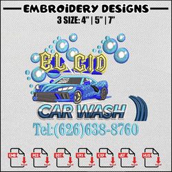 car wash embroidery design, logo embroidery, car design, embroidery file, embroidery shirt, digital download
