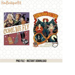 hocus pocus bundle, sanderson sister bundle, retro halloween bundle, spooky season bundle, come we fly bundle, i put a s