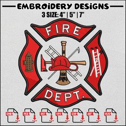 fire dept embroidery design, fire dept embroidery, fire dept design, embroidery file, embroidery shirt, digital download