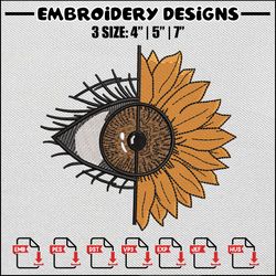 flower eyes embroidery design, flower embroidery, eyes design, embroidery file, embroidery shirt, digital download