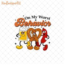 on my wurst behavior png, funny oktoberfest png, prost beer german png, german sausage png, beer drinking lover png, bee