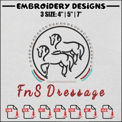 fns dressage embroidery design, fns embroidery, horse design, embroidery file, embroidery shirt, digital download