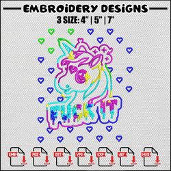 fuck it embroidery design, pony embroidery, pony design, embroidery file, embroidery shirt, digital download