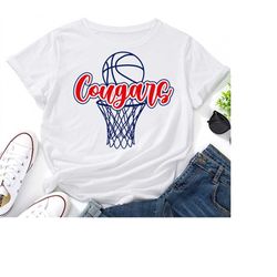 Cougars Basketball SVG,Cougars Cheer svg,Cougars svg,Cougars Cheer Mom,Basketball Hoop svg,Cougars Mascot svg,Cougars Sp