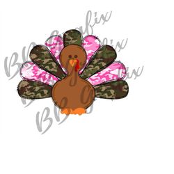 digital png file turkey army camouflage camo thanksgiving girl fall printable clip art waterslide sublimation design ins