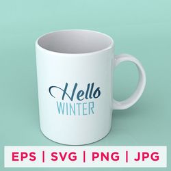hello winter winter sticker design