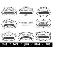 floral frame svg, vintage labels svg, premium label svg, vintage labels collection ornaments svg, wedding floral border