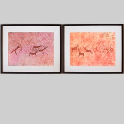 modern painting interior watercolor painting abstract painting pastel drawing prehistoric man painting ancient art naive