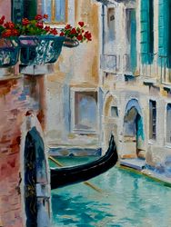 original oil painting "about venice.part 2 "