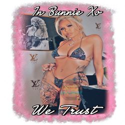 in bunniexo we trust sublimation, bunnie xo sublimation, bunnie co png, dumb blonde podcast png,