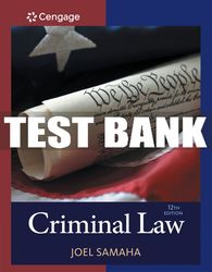 test bank for criminal law - 12th - 2017 all chapters