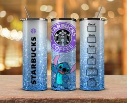 stitch starbucks tumbler wrap, stitch  png, stitch tumbler png 08