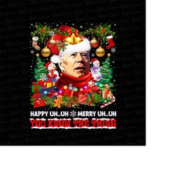 biden christmas png, ugly christmas png, funny joe biden christmas png, funny christmas png, anti biden png