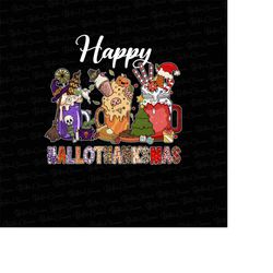 happy hallothanksmas coffee png, coffee clipart, fall png, halloween png, christmas png, western png, instant download,