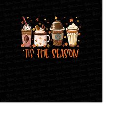 tis the season png football latte leaves hello pumpkin fall y all vibes coffee love thanksgiving family sublimation desi