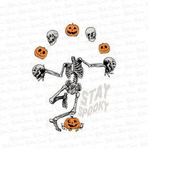 stay spooky png, jack o lantern png, skeleton png, halloween png, pumpkin png, trendy halloween shirt png, stay spooky s