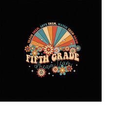 fifth grade  dream team png, first day of school, back to school, 5th grade rainbow png, digital download, sublimation d