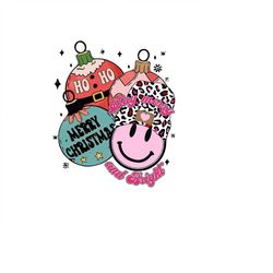 cute christmas png, christmas ornaments sublimation design, pink christmas png, christmas png, retro christmas png, pink