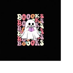 books ghost floal png, cute ghost png, spooky season png, funny halloween png