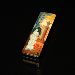 summer garden lacquer miniature box hand painted st petersburg decorative art